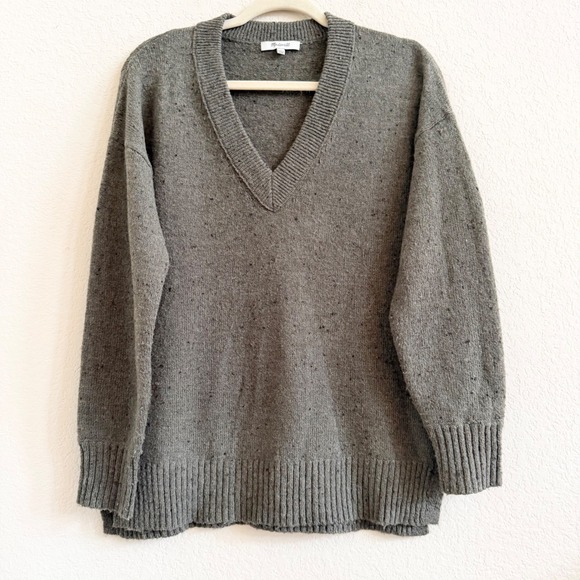 Madewell Sweaters - Madewell Womens Green Donegal Wool Blend V-Neck Pullover Sweater Size S Small